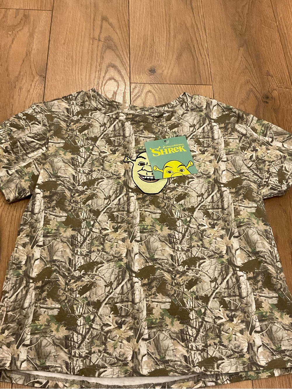 Shrek Camo Short Sleeve Tee - Green Camo